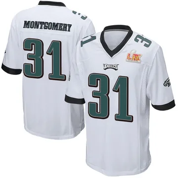 Youth Nike Philadelphia Eagles Wilbert Montgomery White Super Bowl LIX Jersey - Game