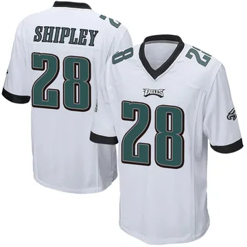 Youth Nike Philadelphia Eagles Will Shipley White Jersey - Game