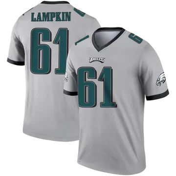 Youth Nike Philadelphia Eagles Willie Lampkin Silver Inverted Jersey - Legend