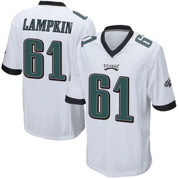 Youth Nike Philadelphia Eagles Willie Lampkin White Jersey - Game