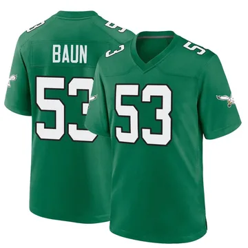 Youth Nike Philadelphia Eagles Zack Baun Green Kelly Alternate Jersey - Game