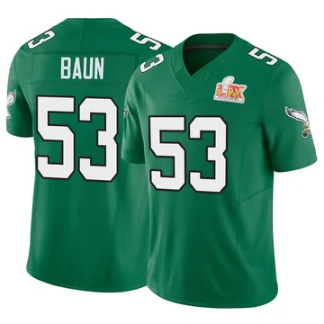 Youth Nike Philadelphia Eagles Zack Baun Green Kelly Alternate Vapor F.U.S.E. Super Bowl LIX Jersey - Limited