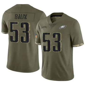 Youth Nike Philadelphia Eagles Zack Baun Olive 2022 Salute To Service Jersey - Limited