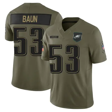 Youth Nike Philadelphia Eagles Zack Baun Olive 2025 Salute to Service Jersey - Limited
