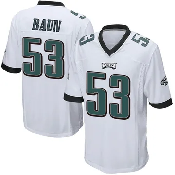 Youth Nike Philadelphia Eagles Zack Baun White Jersey - Game
