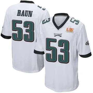Youth Nike Philadelphia Eagles Zack Baun White Super Bowl LIX Jersey - Game