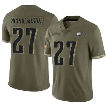 Youth Nike Philadelphia Eagles Zech McPhearson Olive 2022 Salute To Service Jersey - Limited